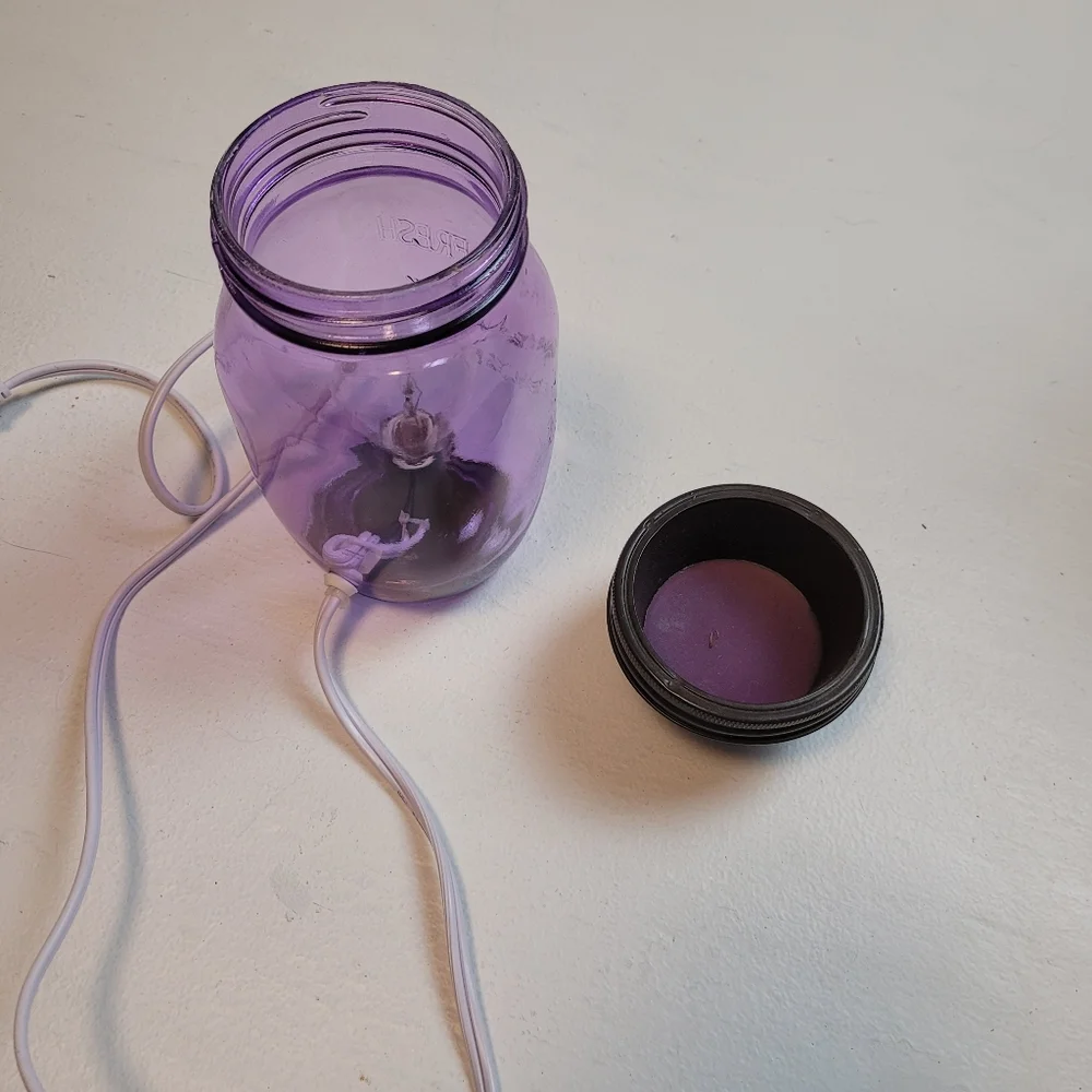 Purple Mason Jar Wax Warmer